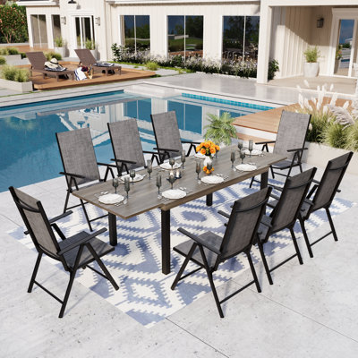Ensemble repas extensible pour 8 personnes Rectangle