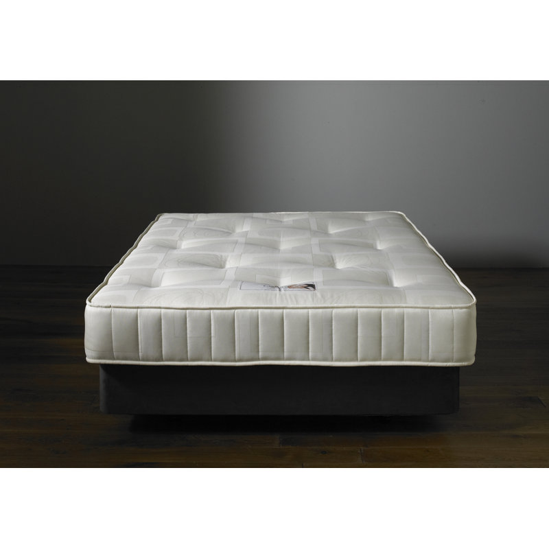 Asia Upholstered Divan Bed with Mattress, Silver Linen, Small Double, 4 Drawers