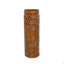 Ensemble de 3 vases décoratifs en métal, vases de plancher à motif de feuilles brunes rustiques, grands vases bruns rustiques pour la décoration intérieure