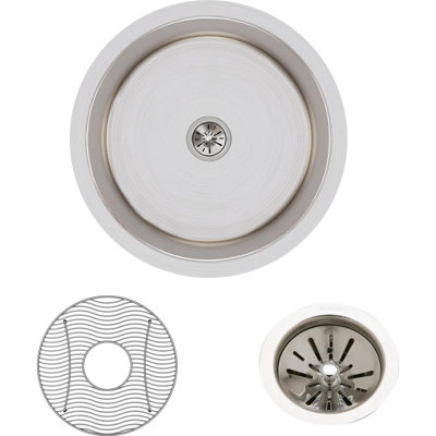 Lustertone 18.375" L x 18.375" W Undermount Kitchen Sink Kit