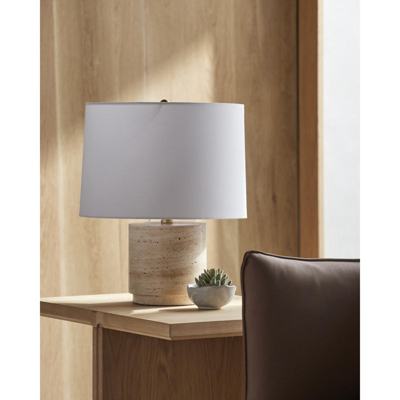Stone Accent Lamp, White