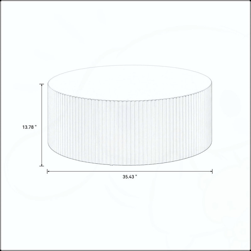 Table basse ronde élégante et moderne avec un design en relief accrocheur, parfaite pour rehausser tout espace de vie