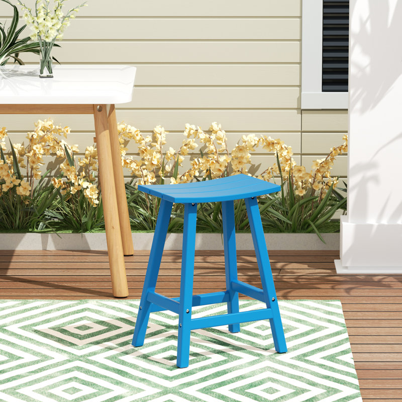 Tabouret de bar Laguna, Tabouret de comptoir (siège d’une hauteur de 24, Bleu pacifique