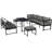 Wicker 7 - Person Garden Lounge Set with Cushions