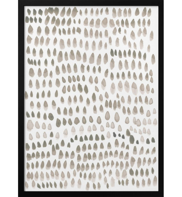 "Abstract in Dots" Framed Textured Wall Art, Black, 24" H x 18" W