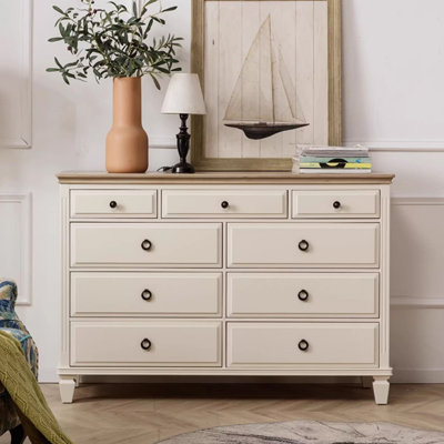 White Solid Wood Accent Cabinet
