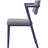 Gray blue open-back office chair