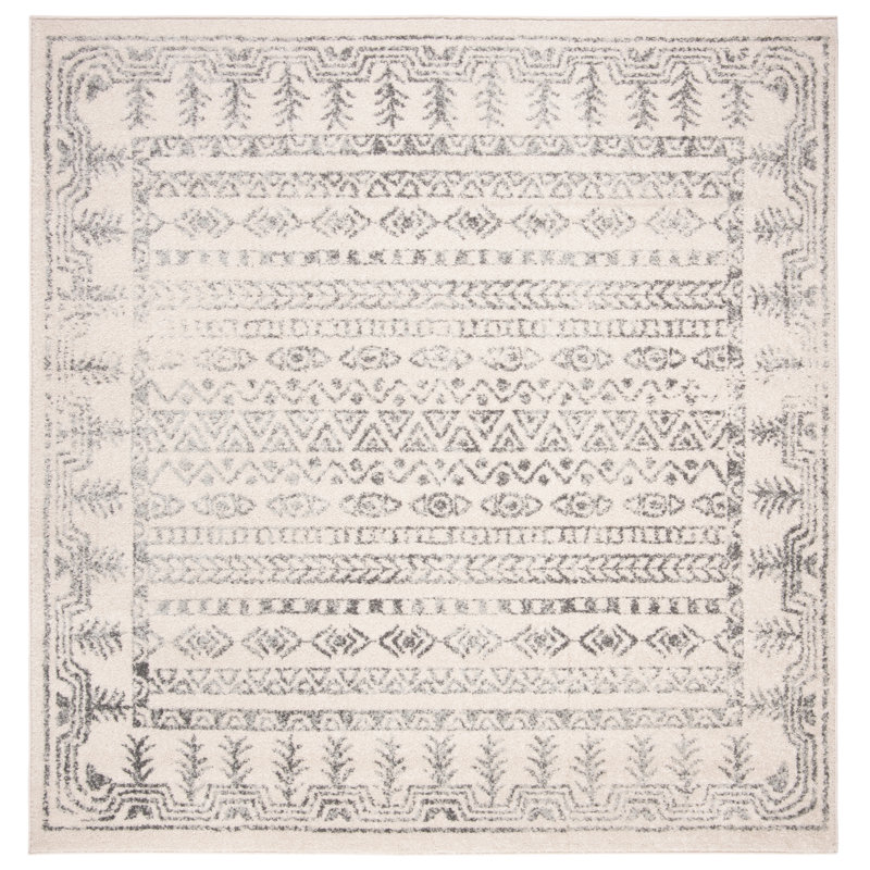 Tapis ivoire / gris Blackhill Southwestern, Carré 5 pi