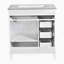 Meuble-lavabo de 30 pouces avec lavabo en céramique, tablette réglable, porte à fermeture en douceur et trois tiroirs à fermeture en douceur-1523221719