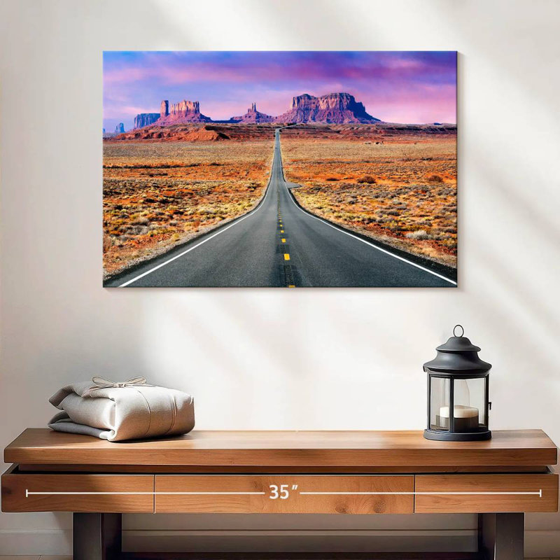 Mehar Road to Monument Valley Sunset, H 16 po x l 24 po