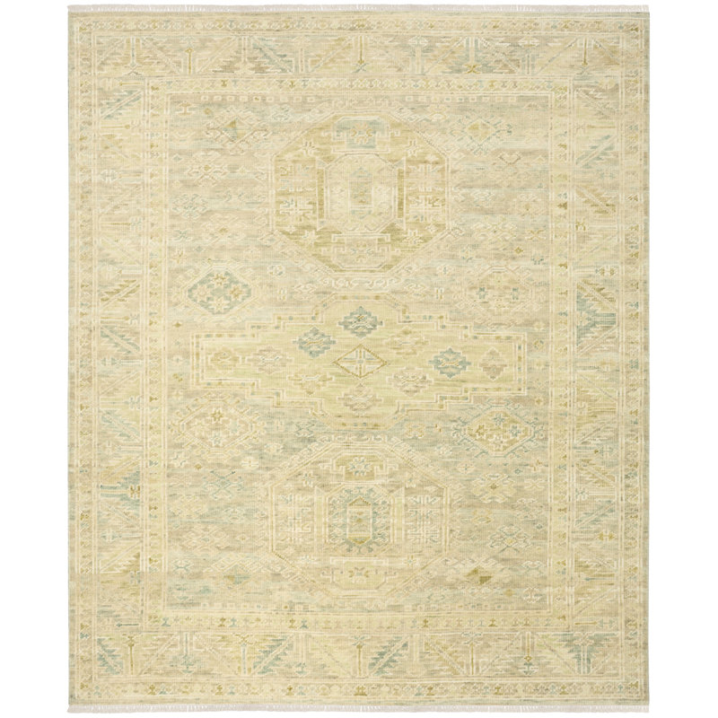 Nourison Odessa 5'6" x 8' Green Vintage Indoor Rug, Rectangle 5'6" x 8'