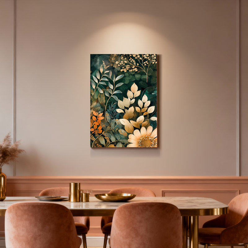 «Botanical Floral», ensemble de 1 reproduction d'art sur toile tendue sur toile, H 40 po x l 28 po