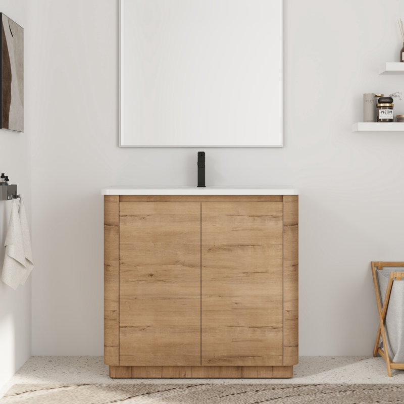 Meuble-lavabo simple 36 po avec comptoir en céramique 36 po, 36"