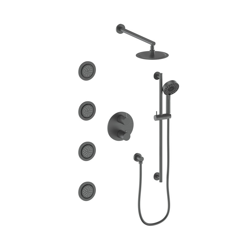 ZLINE Autograph Edition Emerald Bay Thermostatic Shower System with Body Jets, Matte Black