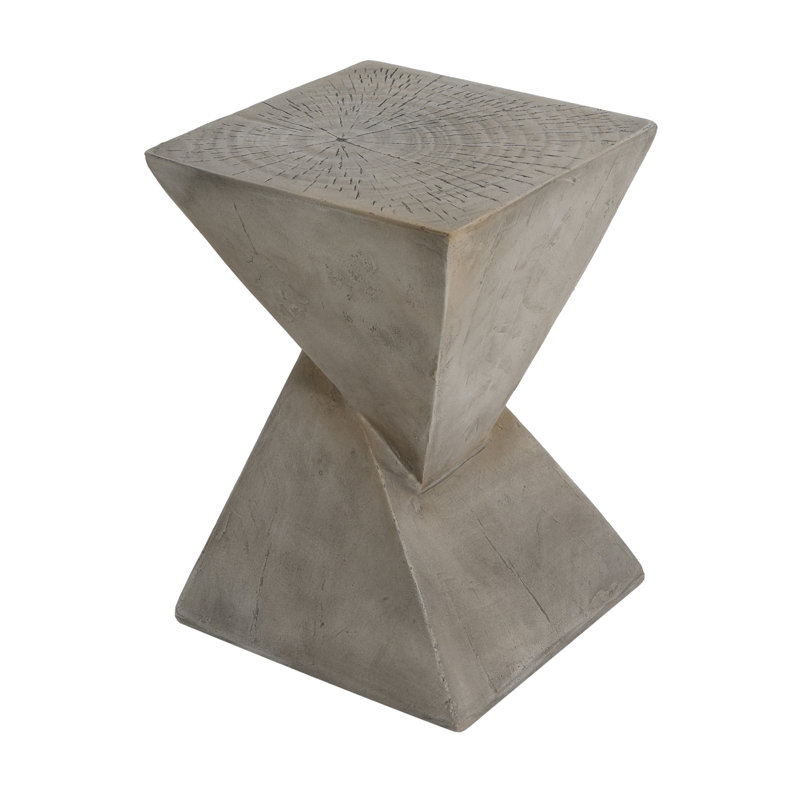 Versatile Modern Side Table Magnesium Oxide Indoor Outdoor Compact Spaces