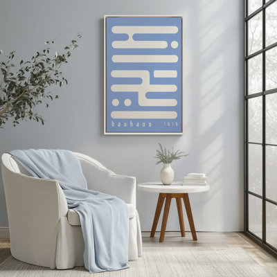 «Blue Bauhaus Minimalist Circuitry II», reproduction sur toile