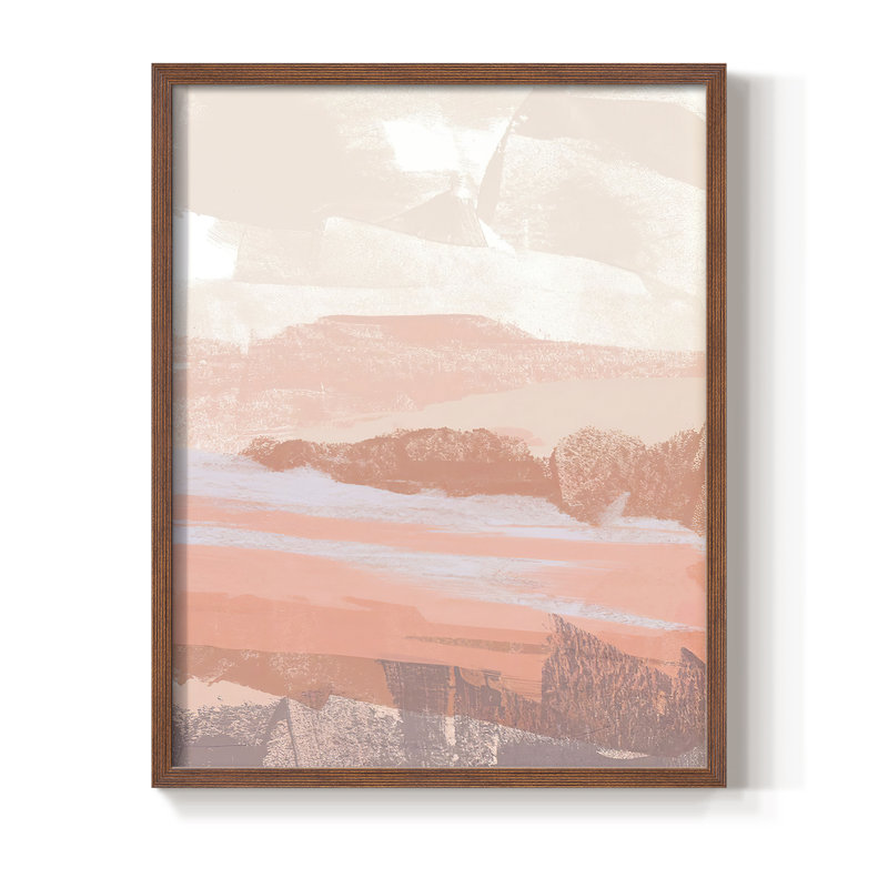 «Dusty Desert I», reproduction encadrée - bois massif, Brun, H 28 po x l 22 po