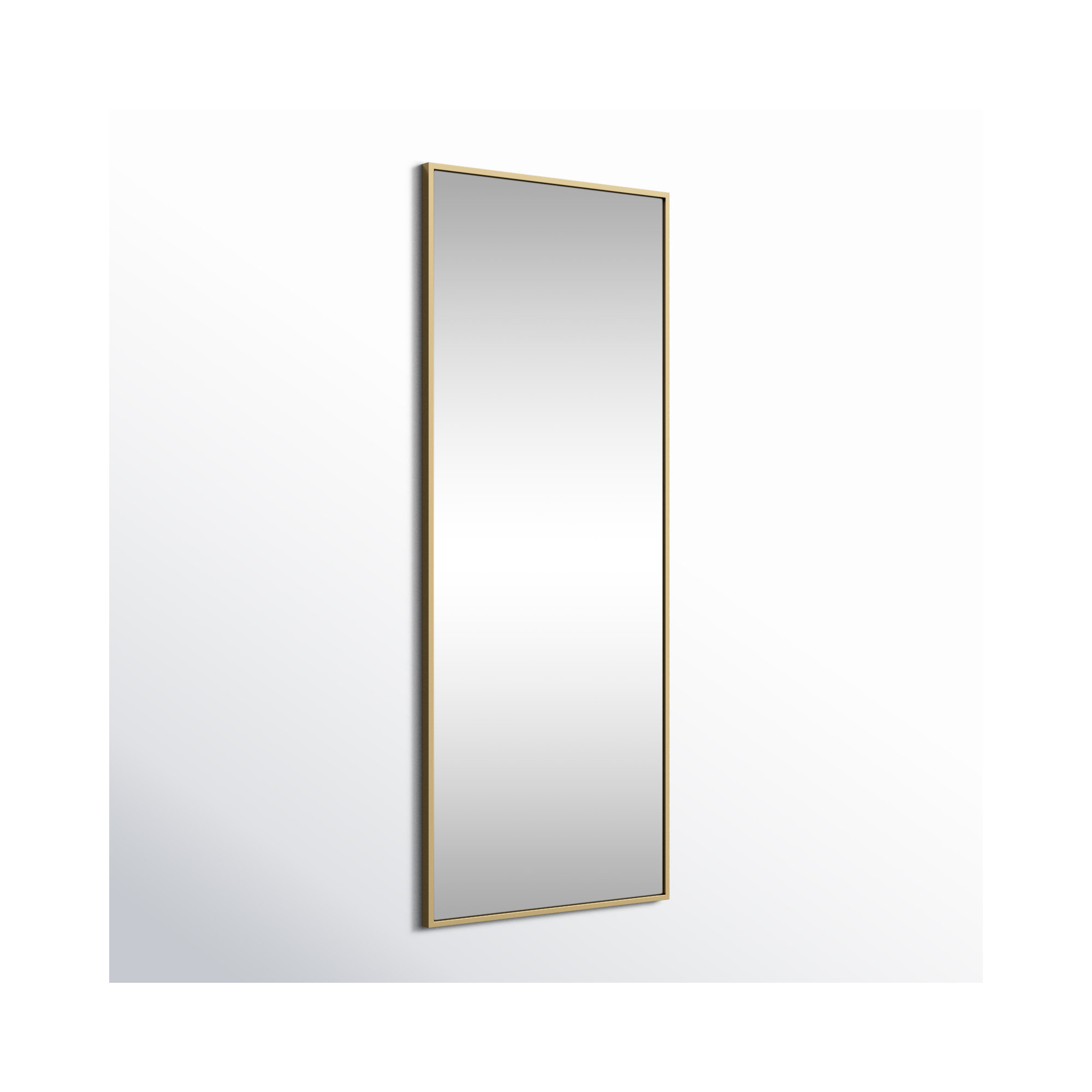Sabine Metal Rectangle Wall Mirror, Brass, 60" x 24"