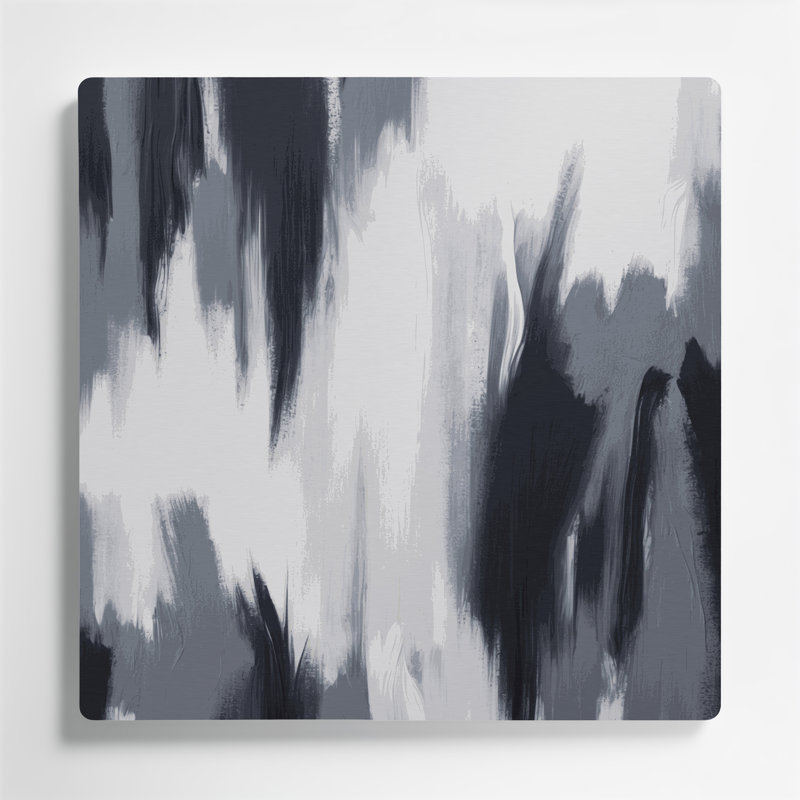 Abstrait couleur champ 5, art mural en métal bleu, H 12 po x l 12 po