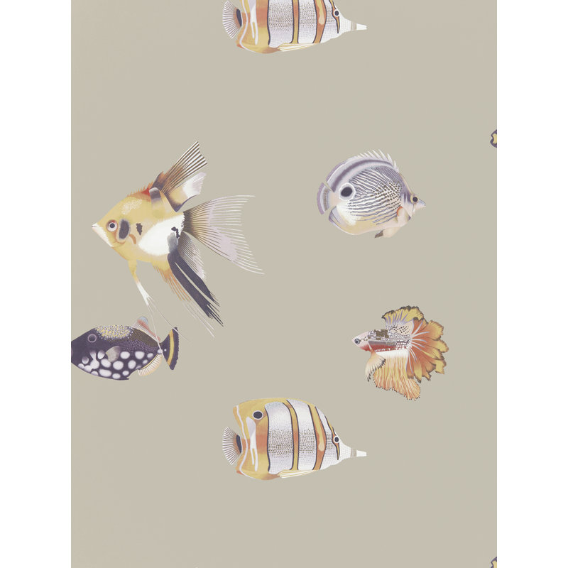 Kamanu Wallpaper, Mandarin/Fig