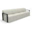 Canapé d'angle modulaire moderne en aluminium à structure ouverte, grand format, 4 pièces, avec coussins Sunbrella-1612048306