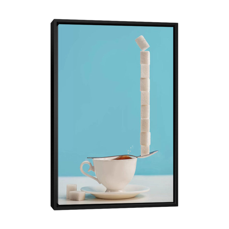 « doux tooth », reproduction d’impression sur toile, H 26 po x l 18 po x P 1,5 po, Toile avec cadre noir, Pas de tapis