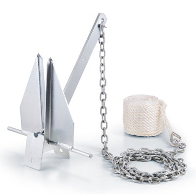 Fluke Style Anchor Kit, 8.5 LBS Hot-Dipped Galvanized Steel