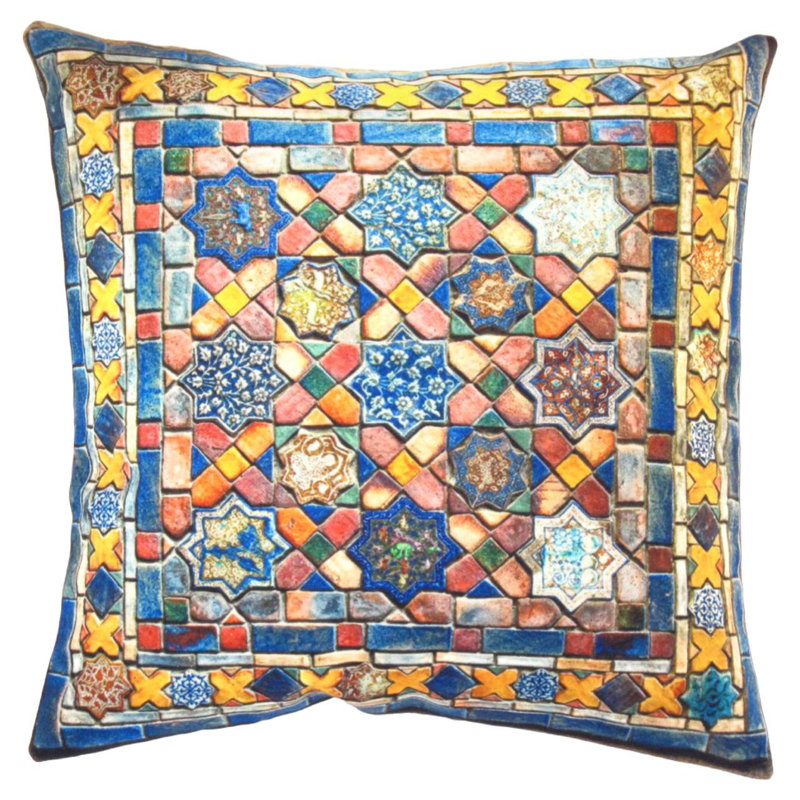 Coussin décoratif en velours Pasargad 16 po x 16 po
