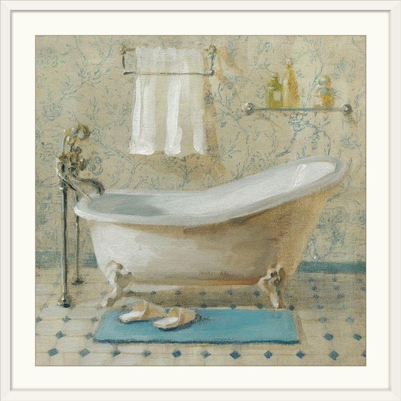 Heldana Victorian Bath III - Danhui Nai, reproduction d'art, H 20" x l 20" x P 1", Cadre blanc