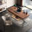 Rectangular Solid + Manufactured Wood+Stainless Steel with 2 drawers desk-109026494