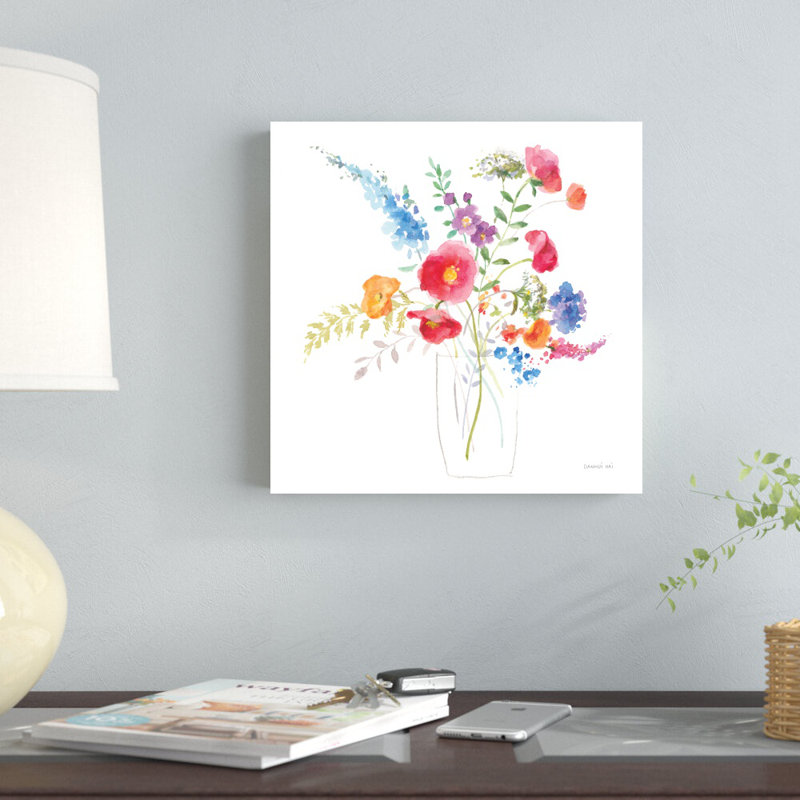 Semi Semi Abstract Floral II par Danhui Nai - impression, H 12 po x l 12 po