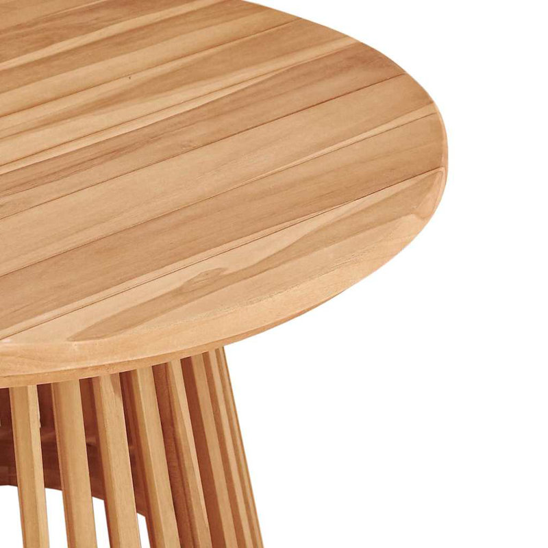 Table d'appoint vidaXL en bois de teck massif brun 27,56 x 27,56 x 15,75