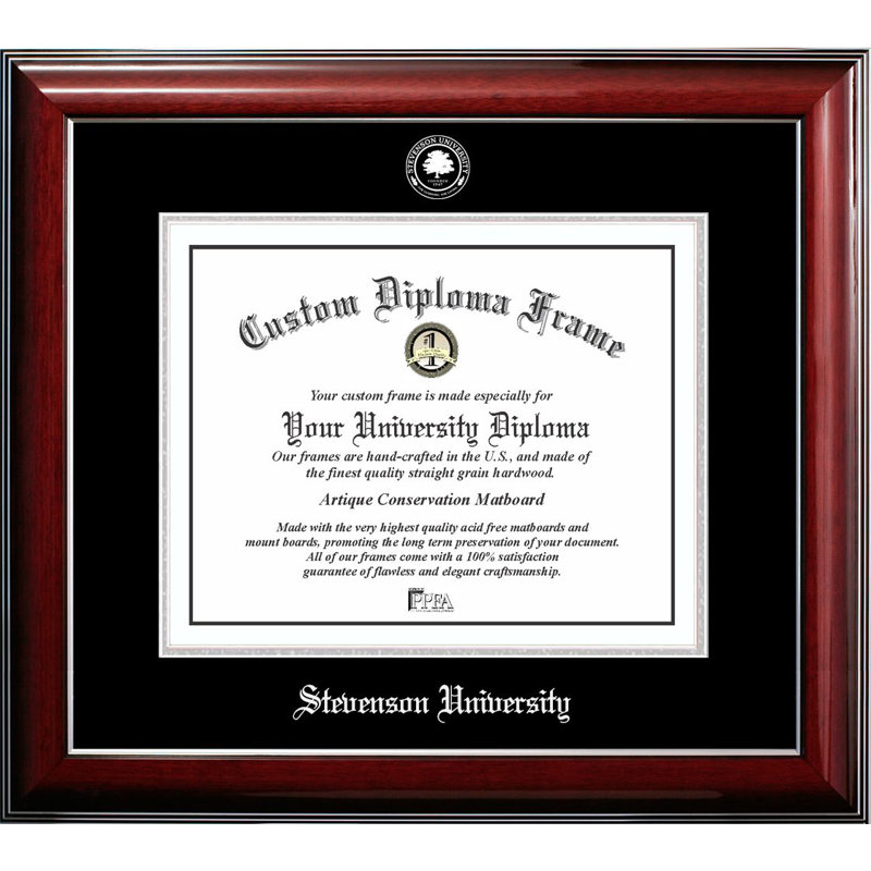 Brodeur Brown Wood Beveled Picture Frame with Mat