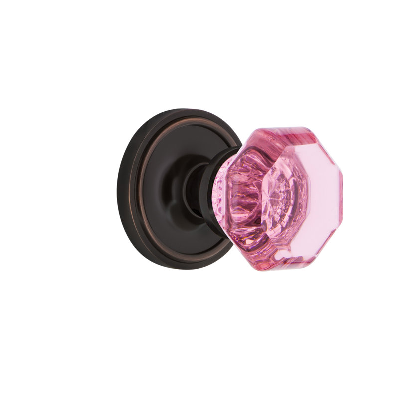 Rosette classique avec bouton de porte rose Waldorf, 2 3/4 po, Bronze intemporel
