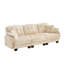 Canapé en chenille avec repose-pieds mobile et coussins capitonnés-109326148-109326150