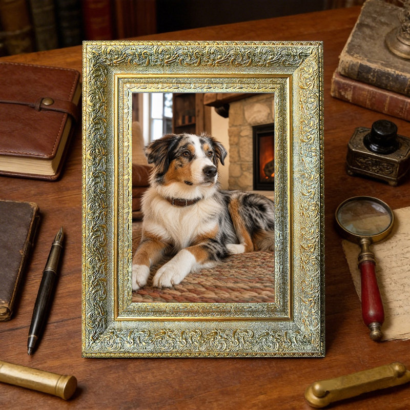 Cadre photo décoratif noir 3 pièces 8 po x 10 po avec tablettes, Antique Gold, 3, 8" W x 10" H