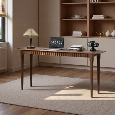 Walnut Narrow Strip Depth 15.74-inch Writing Desk