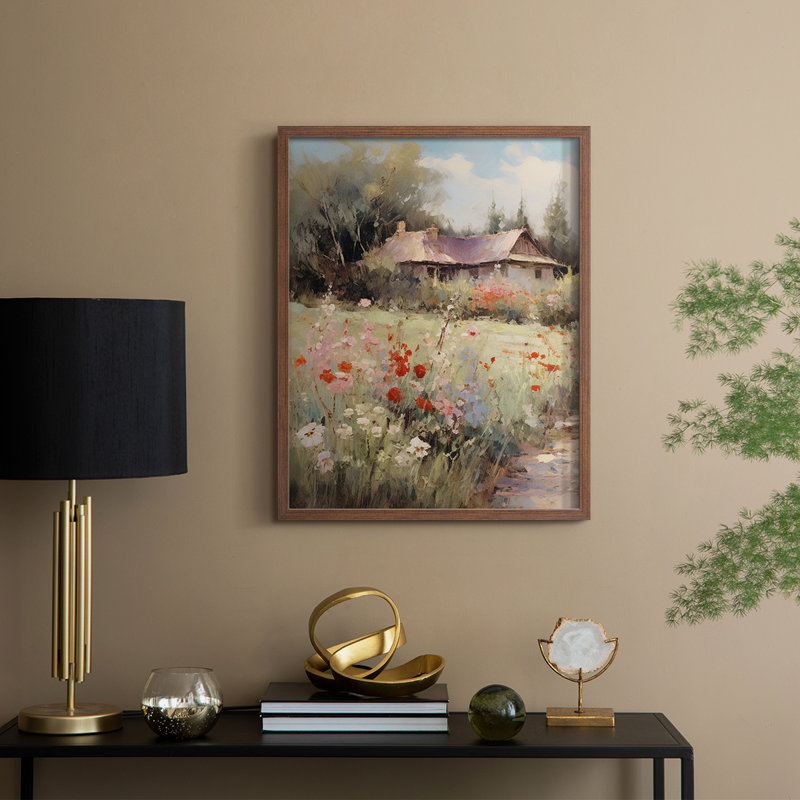 "Vintage Landscape XCIX", H 21 po x l 17 po, Noyer