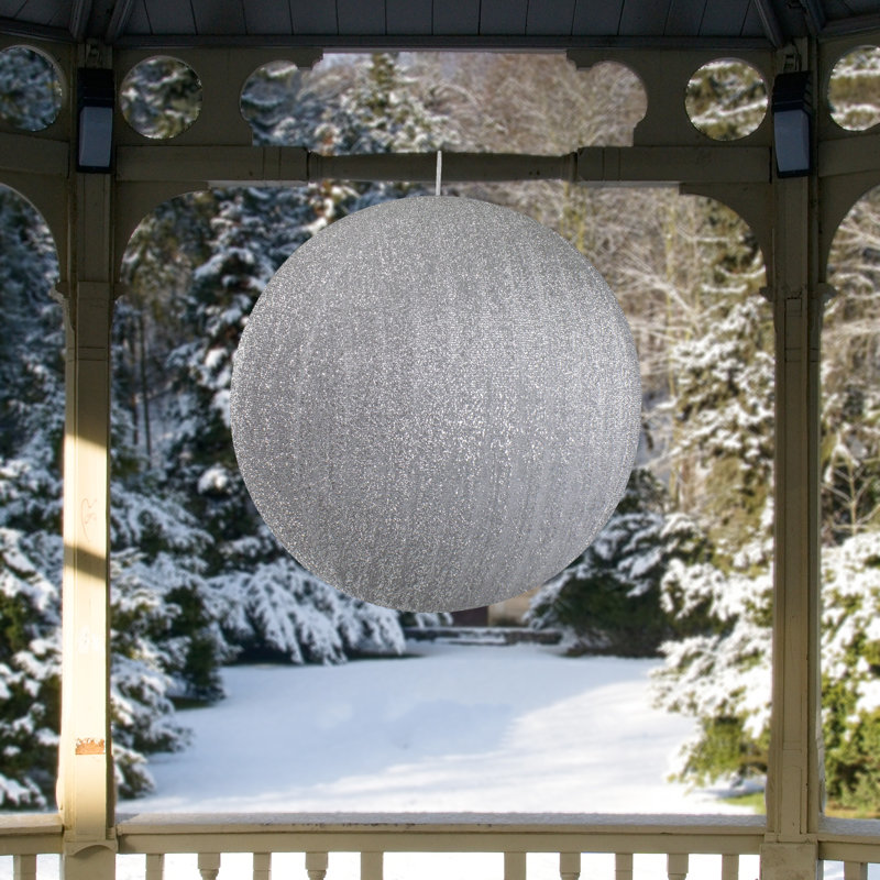 Décoration de Noël extérieure, Argent, H 19,5 po x l 19,5 po x P 19,5 po