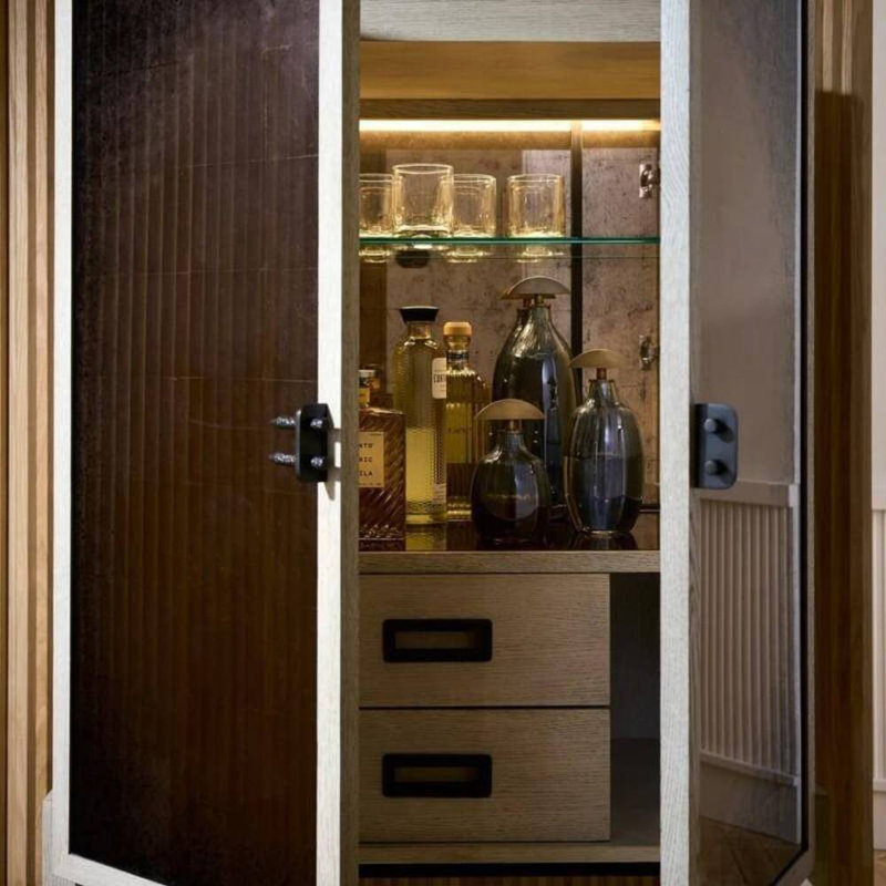 Jermaine Solid Wood Bar Cabinet