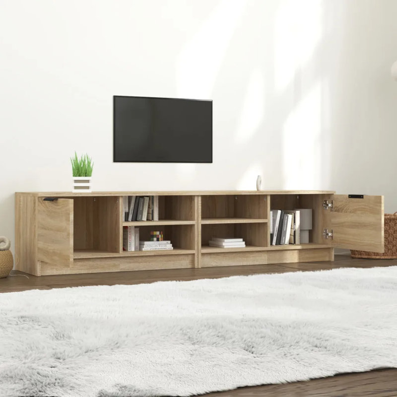 Unfinished TV Stand for TVs up to 80, Sonoma Oak