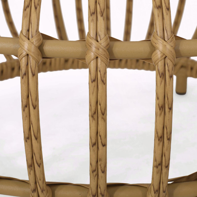 Table d'appoint bohémienne, Beige, H 15,3 po x l 29,5 po x P 29,5 po