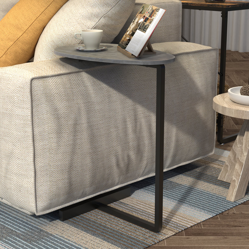 Table d'appoint, table de chevet/canapé avec panier de rangement, support portatif pour ordinateur portable