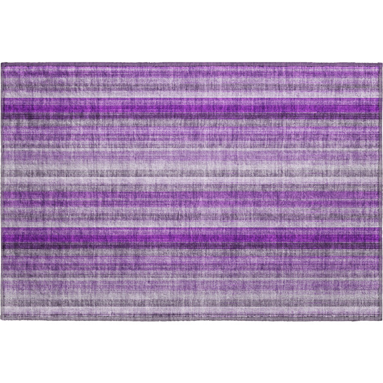 Premium Machine Washable Cerrito AMF543 Purple Rug