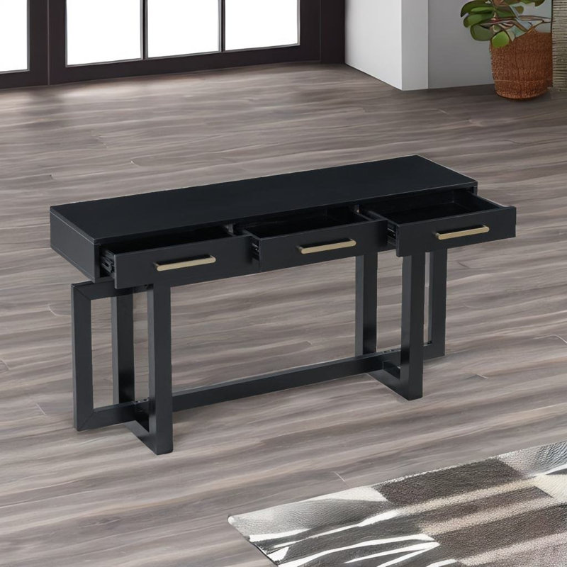 Console de 57 po Calebjames, Noir