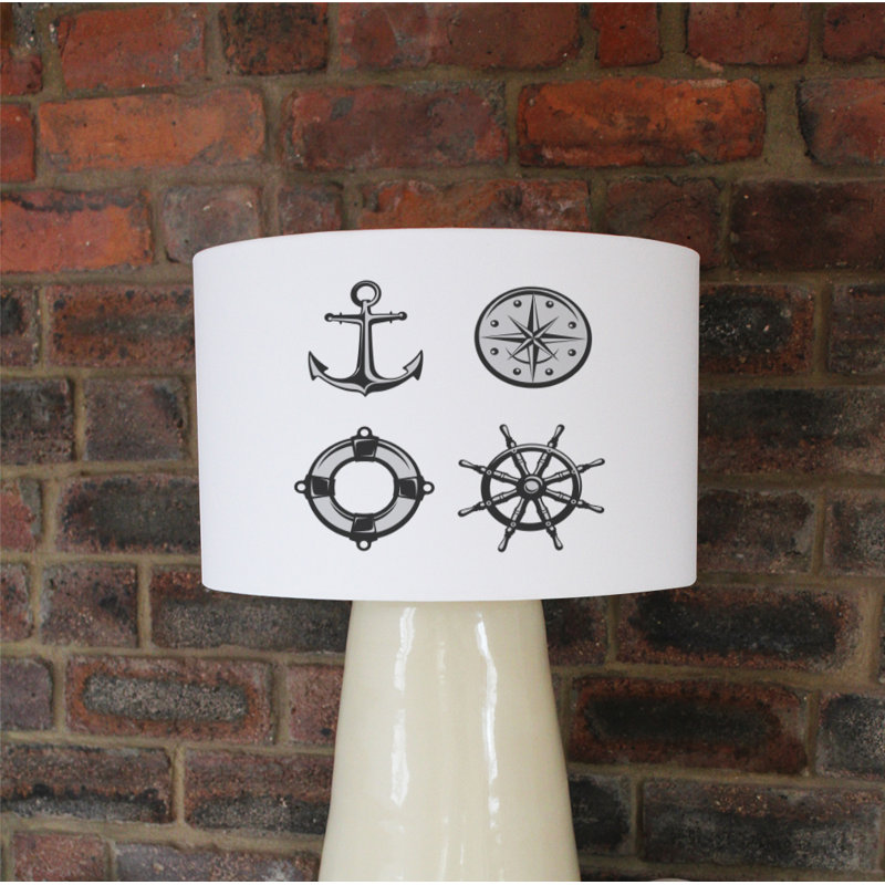 Cotton Drum Lamp Shade ( Uno ), 22cm H x 25cm W x 25cm D