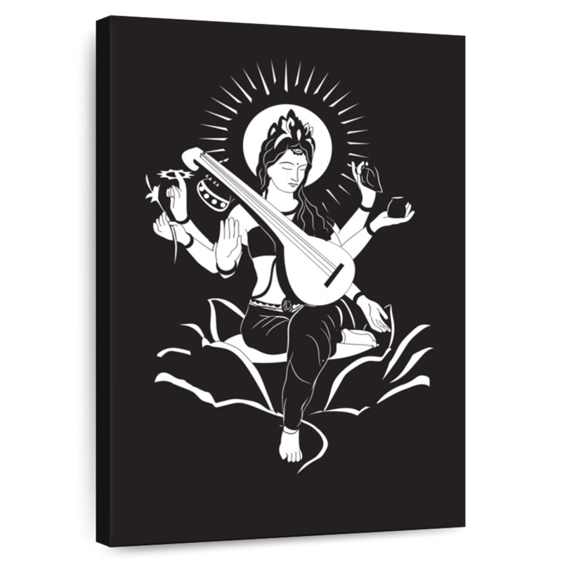 Adella Symbolic Saraswati, 24" H x 16" W