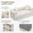 Boneless 76.77" Convertible Floor Compression Sofa Bed, 3-Seat Chenille Futon Couch with Pillow Back Support & Armrest, Foam Frameless Sleeper Sofa for Living Room Bedroom, LIGHT GREY-2100569347