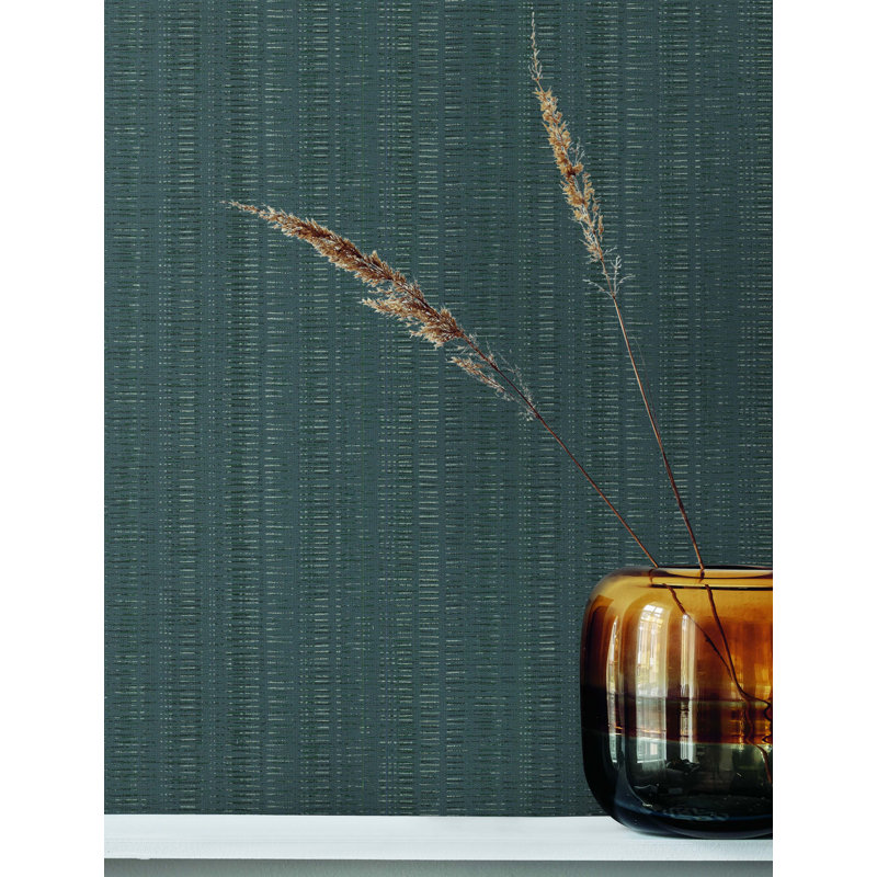 Striped Wallpaper Roll, Denim
