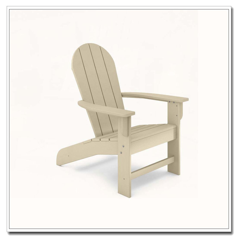 Premium HDPE Poly Lumber Adirondack Chair, Beige